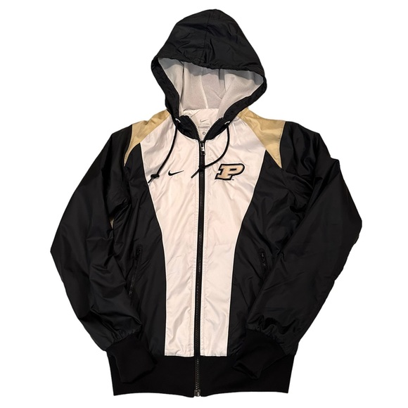 Nike Purdue Women’s Zippered Windbreaker Jacket size Small. - Picture 1 of 7